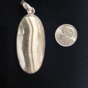 Zebra Calcite Pendant 🤍